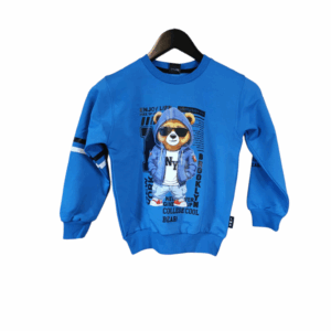 Bluza „NewYork Bear” - Niebieski, 128, Lidmar