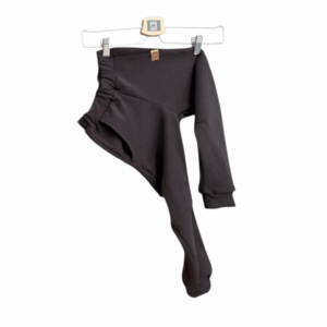 Spodnie joggery „MIMI” delikatnie ocieplane - Ciemny brąz, 104/110, MIMI